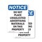 Signmission Do Not Place Unsolicited Advertising, 7 in W x Rectangle, Vinyl Decal OS-2PACK-NS-D-710-V-11337 - alternate 1